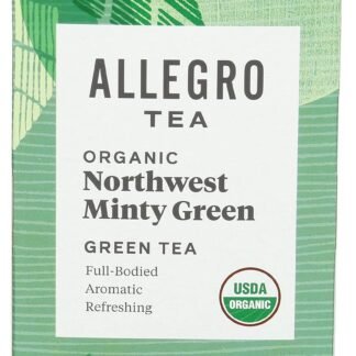 Allegro Tea, Organic Northwest Minty Green Tea Bags, 20 ct