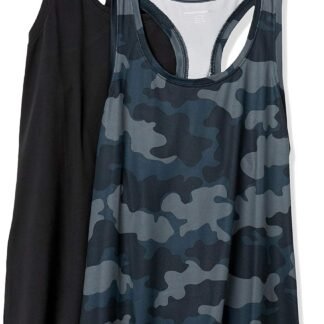 Amazon Essentials Women's Active Workout Quick Dry Tech Stretch Racerback Tank Top (Available in Plus Size), Multipacks