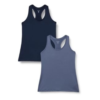 Amazon Essentials Women's Active Workout Quick Dry Tech Stretch Racerback Tank Top (Available in Plus Size), Multipacks