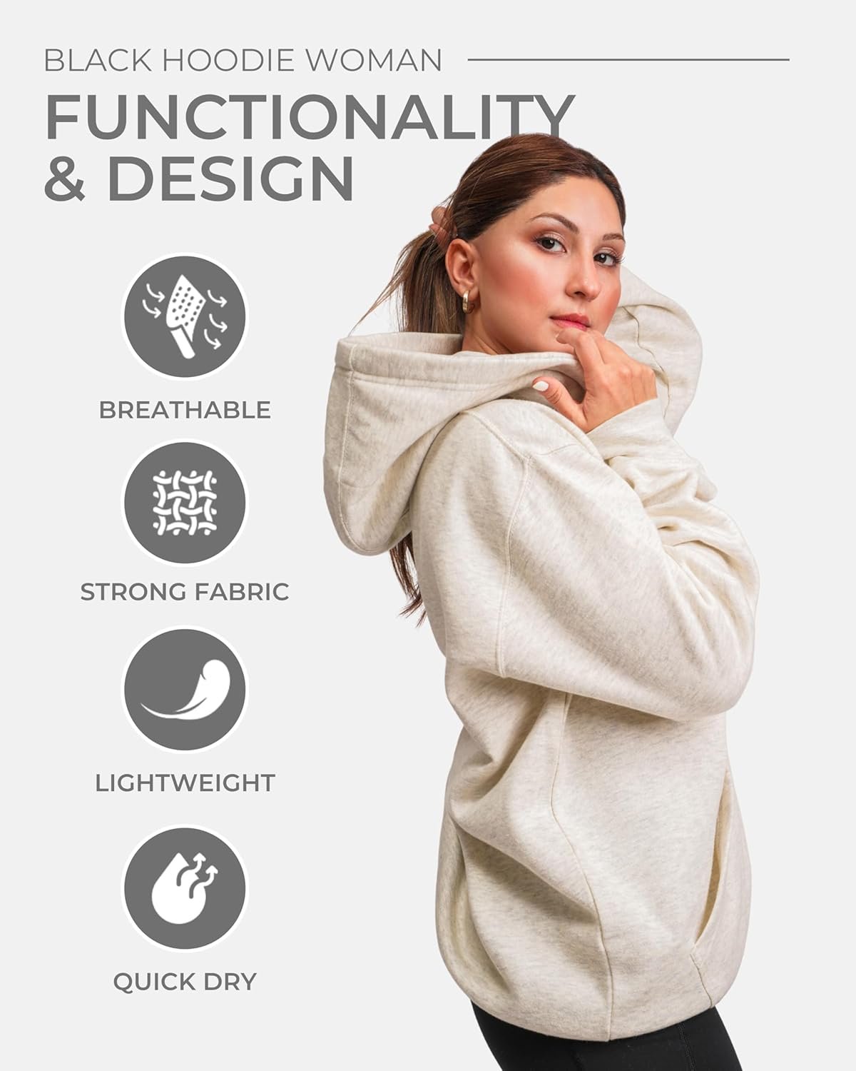 Aons High Natural Cotton Blend Hoodies For Women More Breathable Appealing Modern Fit Sweatshirt Sweaters - lunas-mystic-emporium.com Aon's High Natural Cotton Blend Hoodies For Women: More Breathable & Appealing Modern Fit Sweatshirt Sweaters