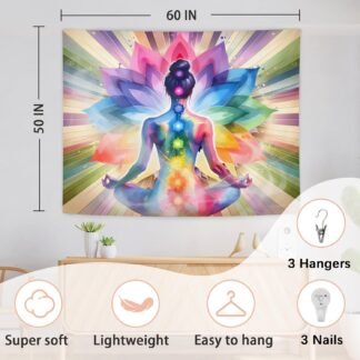 AQYIP Seven Chakra Yoga Meditation Tapestry Wall Hanging Colorful Mandala Indian Hippie Chakra Tapestry Decorative Wall Blanket Decor for Meditation Yoga Zen Room Bedroom - lunas-mystic-emporium.com AQYIP Seven Chakra Yoga Meditation Tapestry Wall Hanging, Colorful Mandala Indian Hippie Chakra Tapestry Decorative Wall Blanket Decor for Meditation Yoga Zen Room Bedroom,...