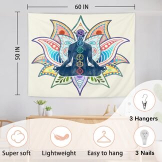 AQYIP Seven Chakra Yoga Meditation Tapestry Wall Hanging Colorful Mandala Indian Hippie Chakra Tapestry Decorative Wall Blanket Decor for Meditation Yoga Zen Room Bedroom - lunas-mystic-emporium.com AQYIP Seven Chakra Yoga Meditation Tapestry Wall Hanging, Colorful Mandala Indian Hippie Chakra Tapestry Decorative Wall Blanket Decor for Meditation Yoga Zen Room Bedroom,...
