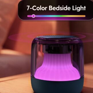 Babelio Pocket Glow White Noise Sound Machine - Upgraded 7 Color Night Lights, 20 Non-Looping Sounds, Timer & Memory Function, Portable for Adults & Babies, New Black