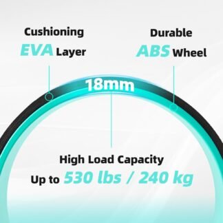 Back Roller Wheel for Back Pain – 3-Pack Yoga Wheel Set for Deep Tissue Massage, Stretching & Posture Support – EVA Foam Back Stretcher – Supports Up to 500lbs