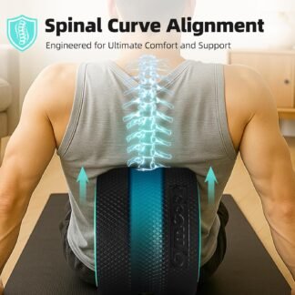 Back Roller Wheel for Back Pain – 3-Pack Yoga Wheel Set for Deep Tissue Massage, Stretching & Posture Support – EVA Foam Back Stretcher – Supports Up to 500lbs