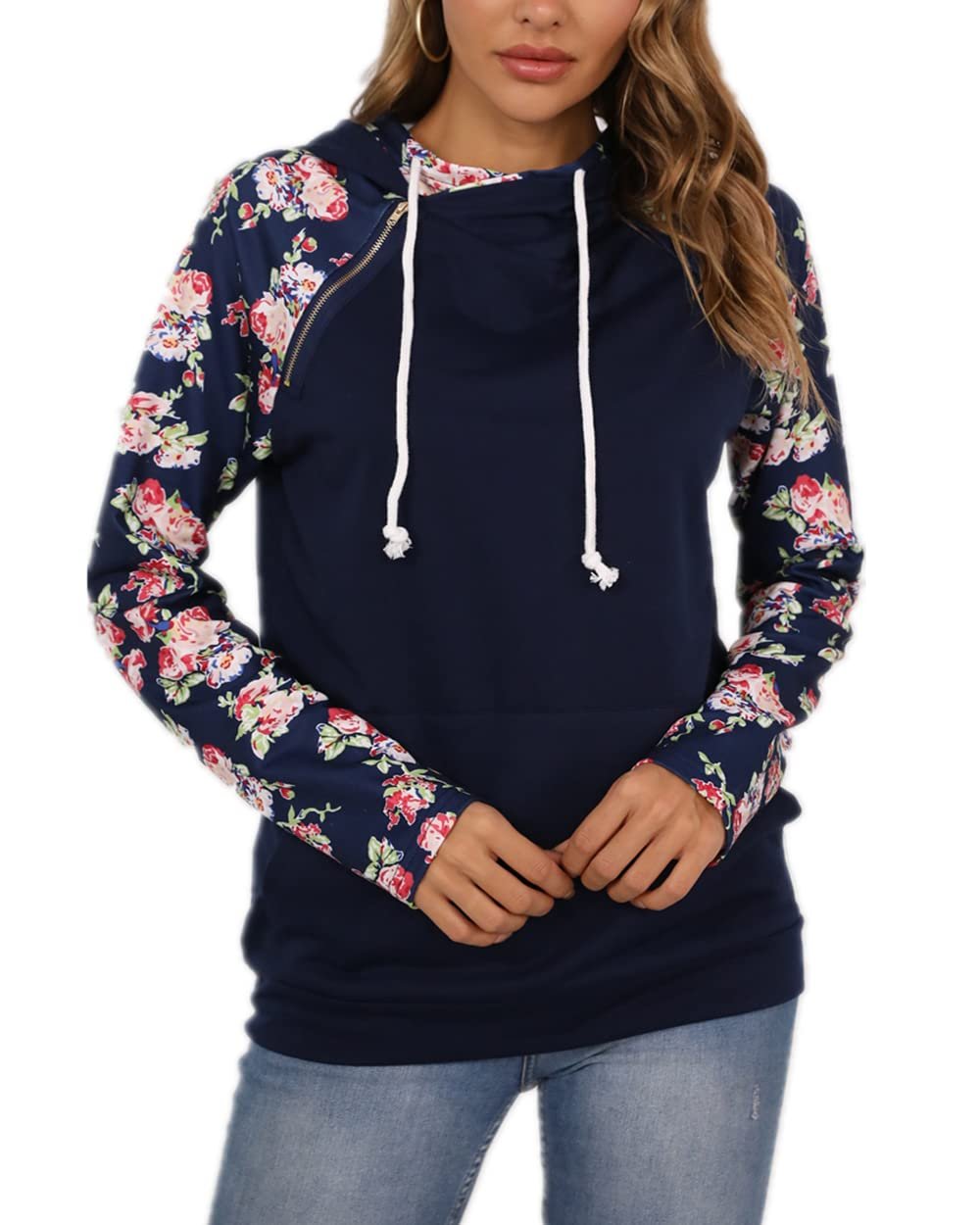 Barlver Womens Casual Hoodies Long Sleeve Sweatshirts Cowl Neck Drawstring Hooded Pullover Top with Pockets - lunas-mystic-emporium.com Barlver Women's Casual Hoodies Long Sleeve Sweatshirts Cowl Neck Drawstring Hooded Pullover Top with Pockets