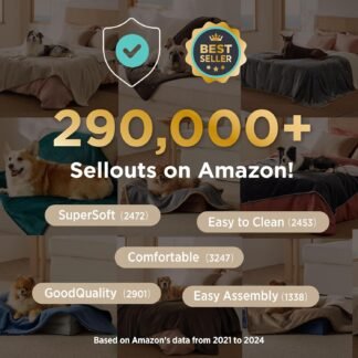 Bedsure Waterproof Blanket for Bed - Sherpa Fleece Waterproof Dog Blankets for Large Dogs, Pet Blankets for Bed/Couch/Dog Crate, Soft Plush Reversible Furniture Protector, Queen...