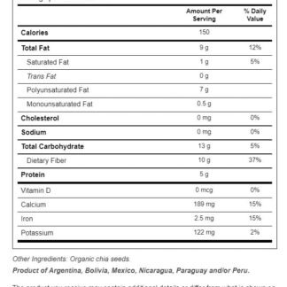 Better Body Foods, Organic Chia Seeds with Calcium, Iron, Potassium, 5350mg Omega-3s, Non-GMO and Gluten Free | Add Omega 3 Protein to Salad, Smoothie, Oatmeal Acai Bowl | Pack...