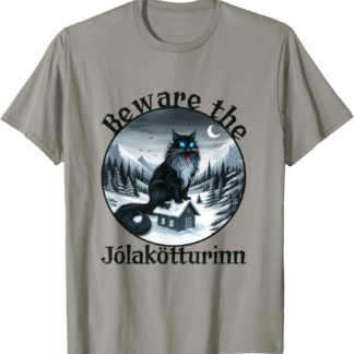 Beware The Jolakotturinn Yule Cat Icelandic Christmas Norse Men Women Kids T-Shirt