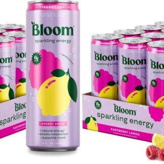 Bloom Nutrition Sparkling Energy Drink - Apple/ Glacier Variety Pack - Natural Caffeine, Zero Sugar, 180mg Caffeine - Antioxidant-Rich with Green Coffee Bean, Green Tea Extract,...