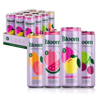Bloom Nutrition Sparkling Energy Drink - Apple/ Glacier Variety Pack - Natural Caffeine, Zero Sugar, 180mg Caffeine - Antioxidant-Rich with Green Coffee Bean, Green Tea Extract,...