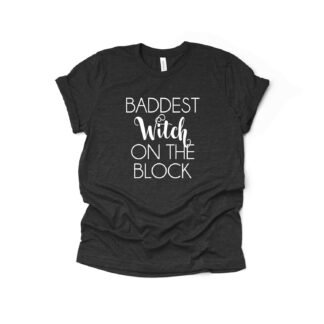 Blue Sand Textiles Baddest Witch on The Block T-Shirt Funny Halloween Shirt for Trick-or-Treating or Fall Festivities - lunas-mystic-emporium.com Blue Sand Textiles Baddest Witch on The Block T-Shirt – Funny Halloween Shirt for Trick-or-Treating or Fall Festivities