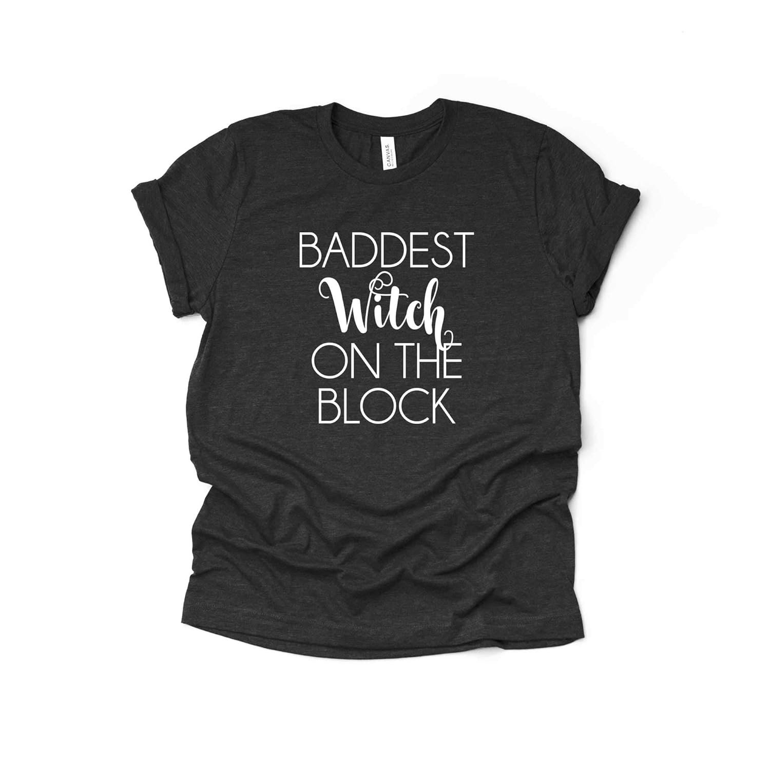Blue Sand Textiles Baddest Witch on The Block T-Shirt Funny Halloween Shirt for Trick-or-Treating or Fall Festivities - lunas-mystic-emporium.com Blue Sand Textiles Baddest Witch on The Block T-Shirt – Funny Halloween Shirt for Trick-or-Treating or Fall Festivities