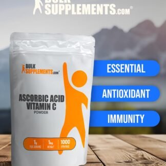 BulkSupplements.com Ascorbic Acid Powder - Vitamin C Supplement, for Immune Support - Ascorbic Acid Food Grade, Gluten Free, 1g per Serving, 100g (3.5 oz) (Pack of 1)