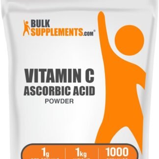 BulkSupplements.com Ascorbic Acid Powder - Vitamin C Supplement, for Immune Support - Ascorbic Acid Food Grade, Gluten Free, 1g per Serving, 100g (3.5 oz) (Pack of 1)
