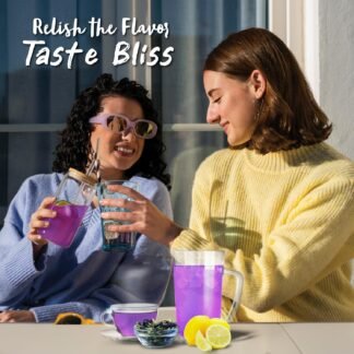 Butterfly pea flower tea loose leaf (375+ Cups) [ 4.4 Ounces Oz] Dried butterfly pea flowers blue tea