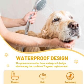 Calming Collar for Dogs 4-Pcs, Pheromone Collar for Dogs, Relief Anxiety Stress Separation, Lasts 60 Days,25 Inches Size Flexible Adjustable for All Small Medium and Large Dog Grey