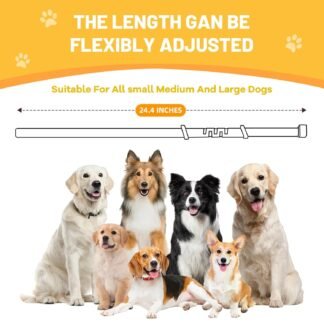 Calming Collar for Dogs 4-Pcs, Pheromone Collar for Dogs, Relief Anxiety Stress Separation, Lasts 60 Days,25 Inches Size Flexible Adjustable for All Small Medium and Large Dog Grey