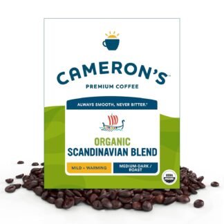 Cameron's Coffee Roasted Whole Bean Coffee, Organic Scandinavian Blend, 4 Pound