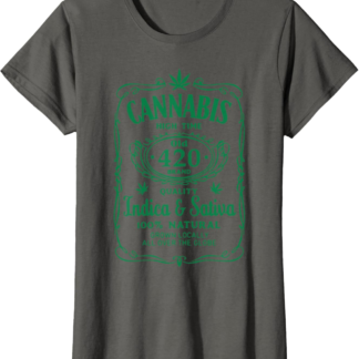 Cannabis High Time Old 420 Quality Indica & Sativa Weed Tee T-Shirt