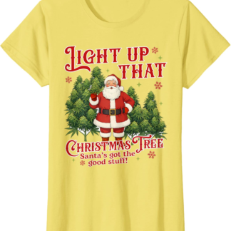 Cannabis Weed Lover Smoking 420 Light Up Christmas Tree T-Shirt - lunas-mystic-emporium.com Cannabis Weed Lover Smoking 420 Light Up Christmas Tree T-Shirt