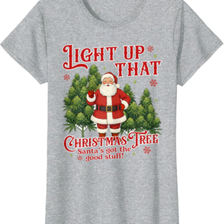 Cannabis Weed Lover Smoking 420 Light Up Christmas Tree T-Shirt - lunas-mystic-emporium.com Cannabis Weed Lover Smoking 420 Light Up Christmas Tree T-Shirt