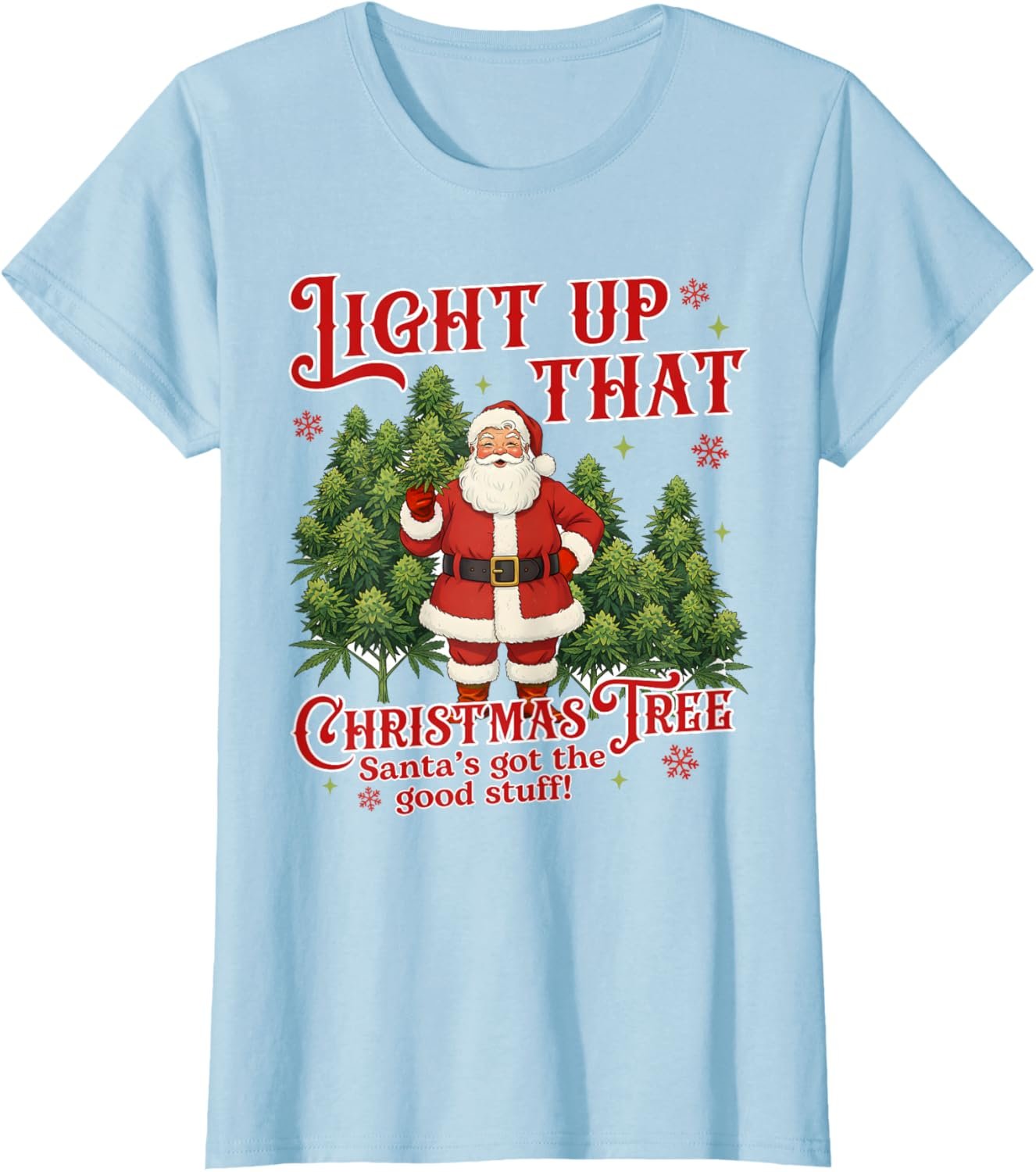 Cannabis Weed Lover Smoking 420 Light Up Christmas Tree T-Shirt - lunas-mystic-emporium.com Cannabis Weed Lover Smoking 420 Light Up Christmas Tree T-Shirt