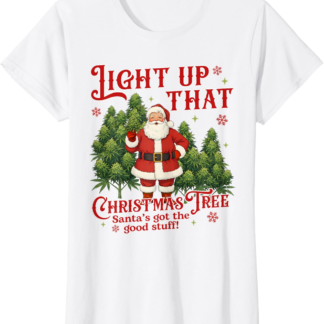 Cannabis Weed Lover Smoking 420 Light Up Christmas Tree T-Shirt - lunas-mystic-emporium.com Cannabis Weed Lover Smoking 420 Light Up Christmas Tree T-Shirt