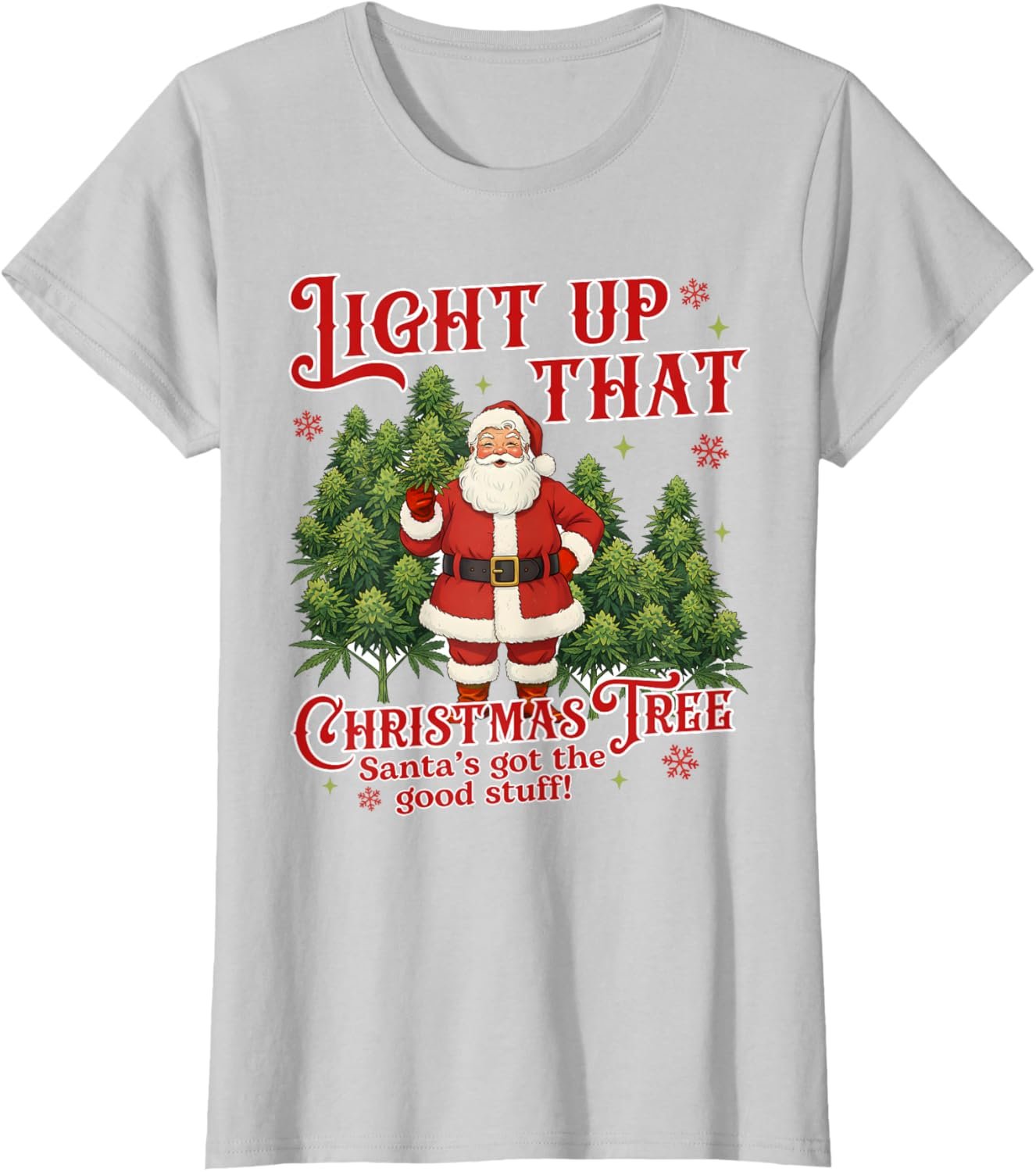 Cannabis Weed Lover Smoking 420 Light Up Christmas Tree T-Shirt - lunas-mystic-emporium.com Cannabis Weed Lover Smoking 420 Light Up Christmas Tree T-Shirt