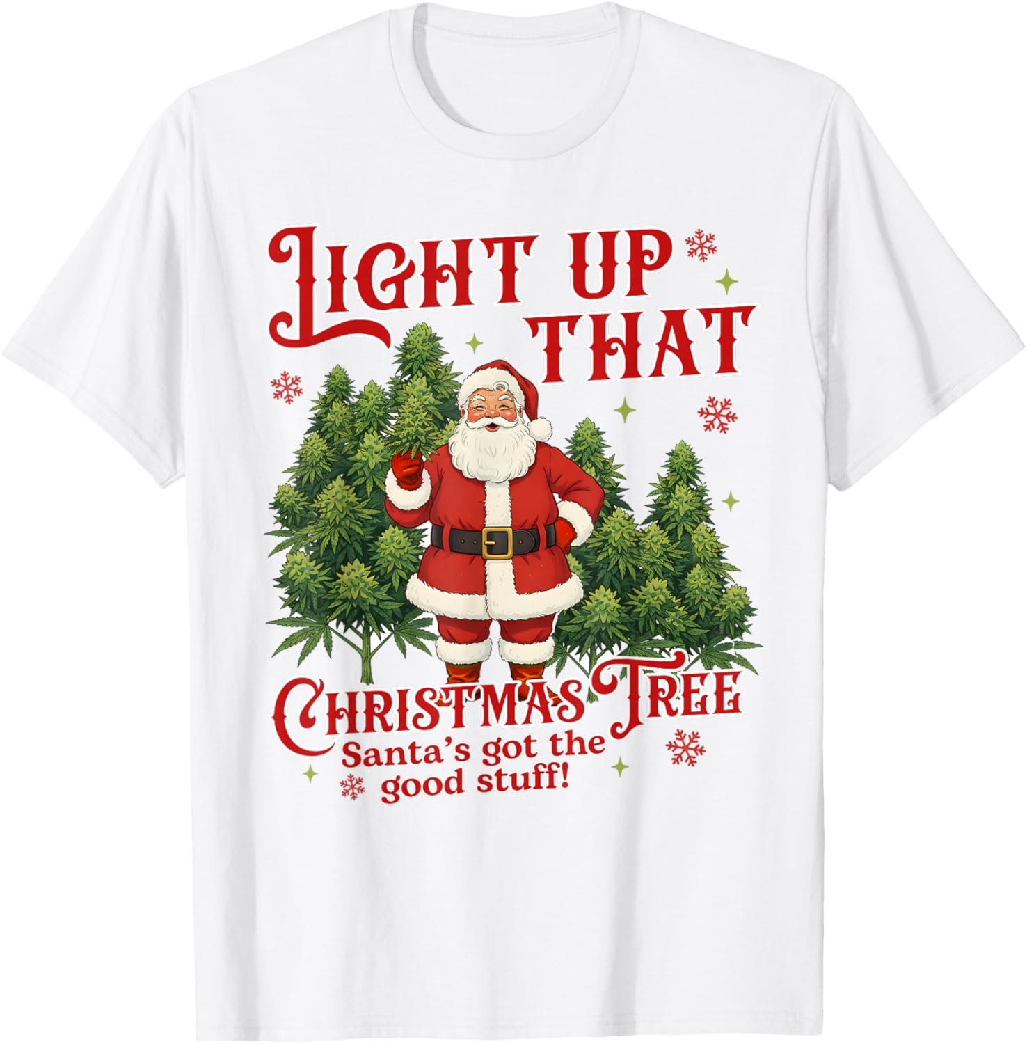Cannabis Weed Lover Smoking 420 Light Up Christmas Tree T-Shirt - lunas-mystic-emporium.com Cannabis Weed Lover Smoking 420 Light Up Christmas Tree T-Shirt