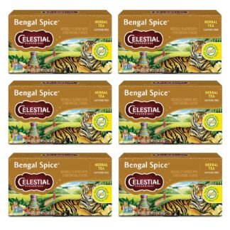 Celestial Seasonings Bengal Spice Herbal Tea, Caffeine Free, 20 Tea Bags Box (Pack of 6)
