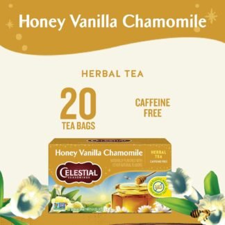 Celestial Seasonings Chamomile Tea Bags - Honey Vanilla Herbal Tea, Caffeine Free, 20 Bags Per Box (Pack of 6)