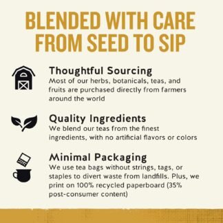 Celestial Seasonings Chamomile Tea Bags - Honey Vanilla Herbal Tea, Caffeine Free, 20 Bags Per Box (Pack of 6)