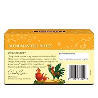 Celestial Seasonings Citrus Sunrise Herbal Supplement Tea, 20 Count