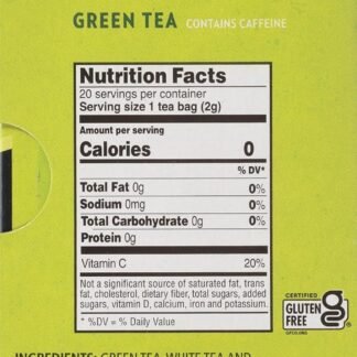 Celestial Seasonings Green Tea, Authentic, Contains Caffeine, 20 Tea Bags (Pack of 6) (Packaging May Vary)