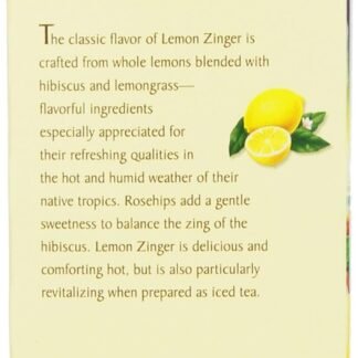 Celestial Seasonings Herbal Tea, Lemon Zinger, 25 Count, (Pack of 6)