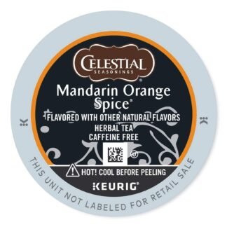 Celestial Seasonings Mandarin Orange Spice Herbal Tea, K-Cup Portion Pack for Keurig K-Cup Brewers, 24-Count
