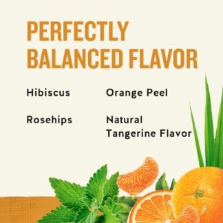 Celestial Seasonings Tangerine Orange Zinger Herbal Tea, Caffeine Free, 20 Tea Bags Box