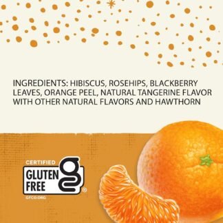 Celestial Seasonings Tangerine Orange Zinger Herbal Tea, Caffeine Free, 20 Tea Bags Box