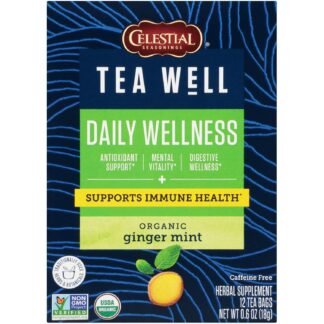 Celestial Seasonings TeaWell Herbal Tea, Daily Wellness, Organic Honey Lemon, 12 Count