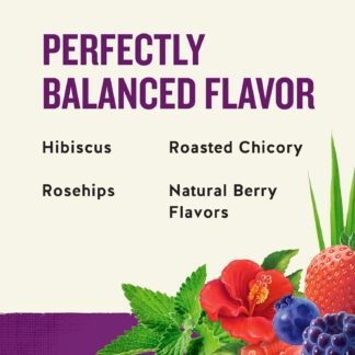 Celestial Seasonings Wild Berry Zinger Herbal Tea, Caffeine Free, 20 Tea Bags Box