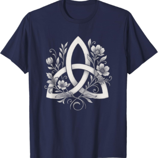 Celtic Knot Triquetra Druid Floral Flowers Pagan Symbol Art T-Shirt - lunas-mystic-emporium.com Celtic Knot Triquetra Druid Floral Flowers Pagan Symbol Art T-Shirt