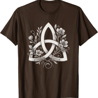 Celtic Knot Triquetra Druid Floral Flowers Pagan Symbol Art T-Shirt - lunas-mystic-emporium.com Celtic Knot Triquetra Druid Floral Flowers Pagan Symbol Art T-Shirt