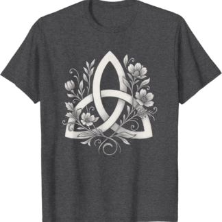 Celtic Knot Triquetra Druid Floral Flowers Pagan Symbol Art T-Shirt - lunas-mystic-emporium.com Celtic Knot Triquetra Druid Floral Flowers Pagan Symbol Art T-Shirt