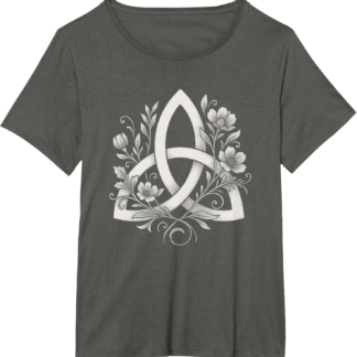 Celtic Knot Triquetra Druid Floral Flowers Pagan Symbol Art T-Shirt - lunas-mystic-emporium.com Celtic Knot Triquetra Druid Floral Flowers Pagan Symbol Art T-Shirt