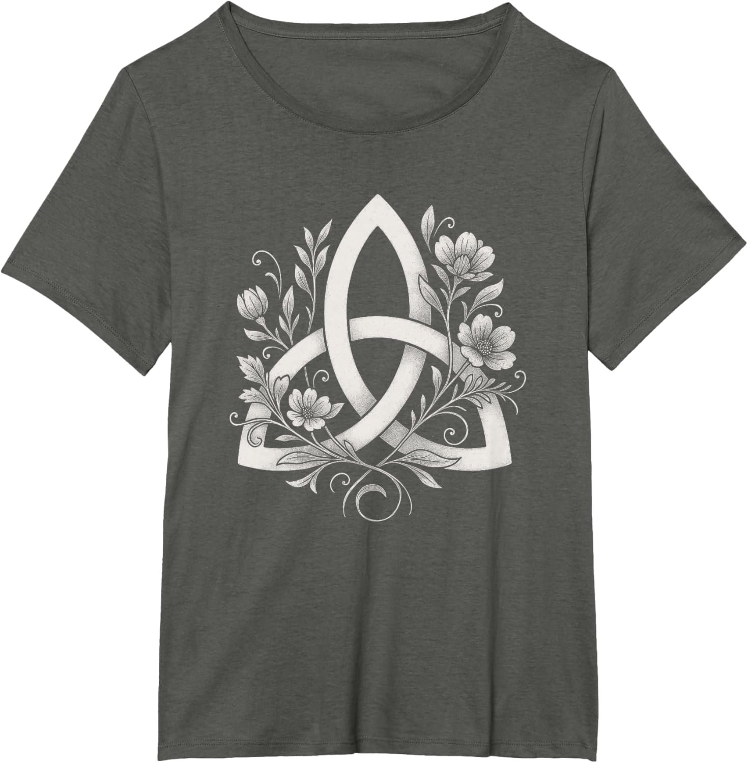 Celtic Knot Triquetra Druid Floral Flowers Pagan Symbol Art T-Shirt - lunas-mystic-emporium.com Celtic Knot Triquetra Druid Floral Flowers Pagan Symbol Art T-Shirt