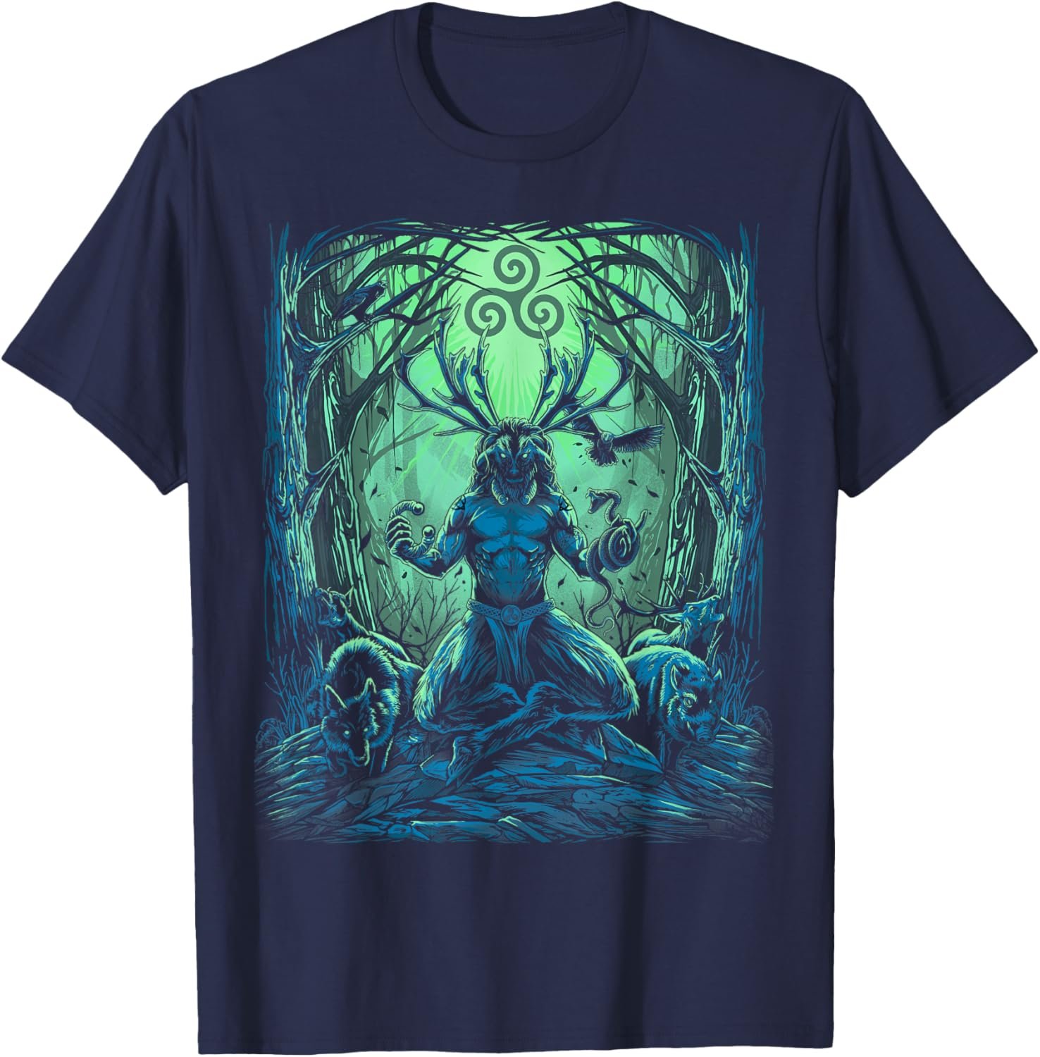 Cernunnos Irish Celtic Pagan Mythology Scottish Wicca God T-Shirt - lunas-mystic-emporium.com Cernunnos Irish Celtic Pagan Mythology Scottish Wicca God T-Shirt