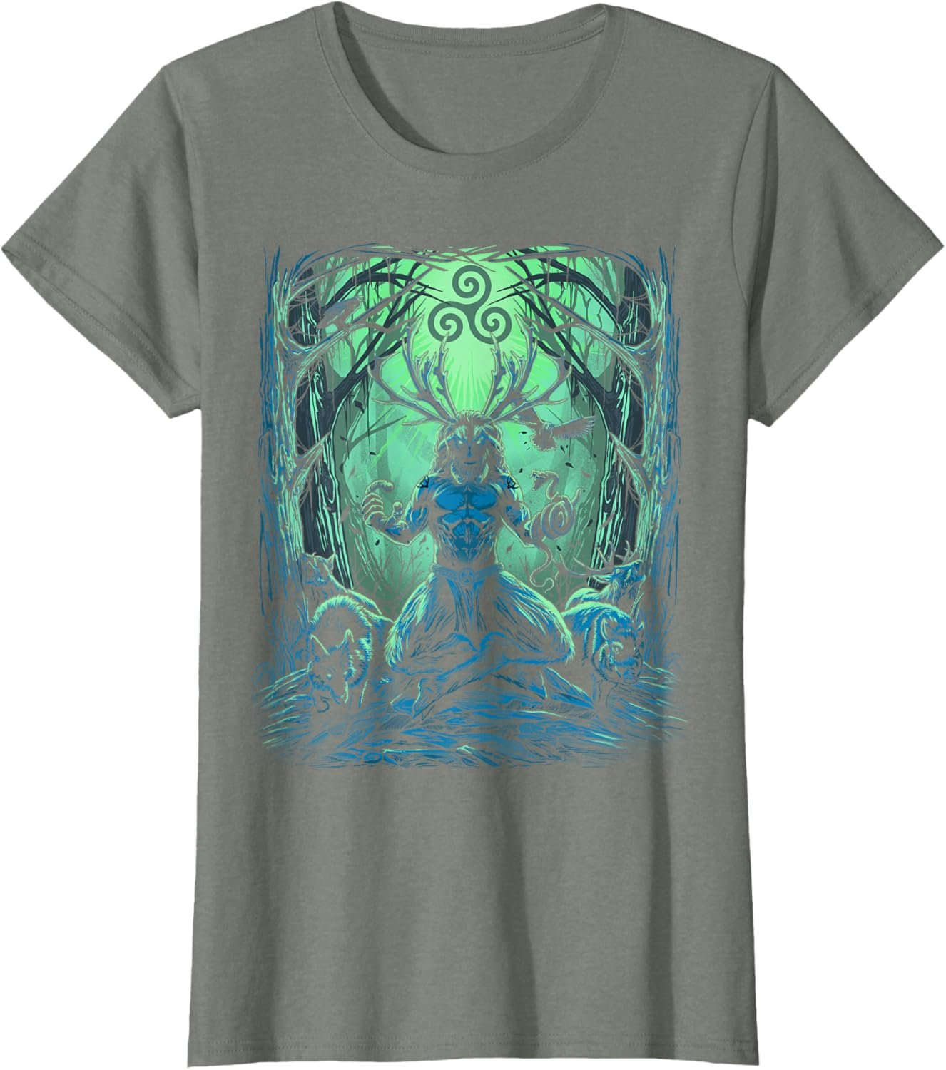 Cernunnos Irish Celtic Pagan Mythology Scottish Wicca God T-Shirt - lunas-mystic-emporium.com Cernunnos Irish Celtic Pagan Mythology Scottish Wicca God T-Shirt