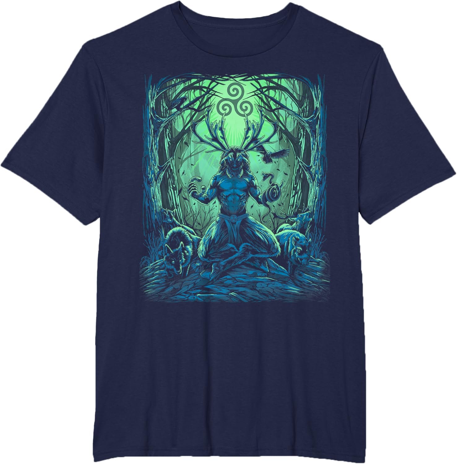 Cernunnos Irish Celtic Pagan Mythology Scottish Wicca God T-Shirt - lunas-mystic-emporium.com Cernunnos Irish Celtic Pagan Mythology Scottish Wicca God T-Shirt