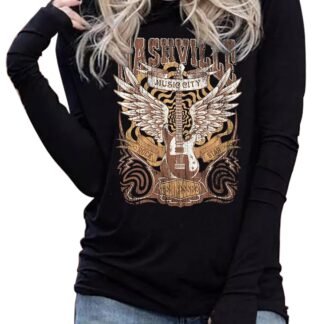 CHUNTIANRAN Hoodies Shirts for Women Early Fall Long Sleeve Tops Vintage Graphic Outfits Tops Fashion Pullover Tees 2025